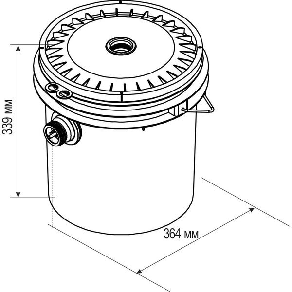 Отделитель гипса проточный (гипсоотстойник): рабочий объем 18 л.