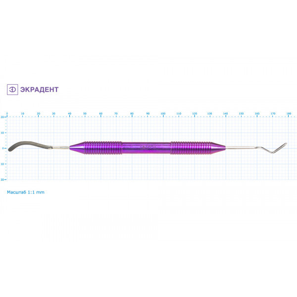 03-02 - гладилка серповидная большая 2,7/2,7, Экрадент (Россия)