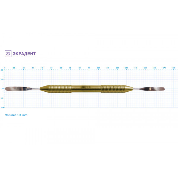 06-08 - шпатель дуговой разноширокий 4,5/5,0., Экрадент (Россия)