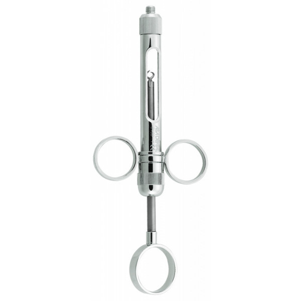 Шприц карпульный с 2-мя кольцами, ручная аспирация, хромированный., Asa Dental (Италия)