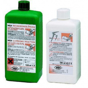 Масло и жидкость для аппарата Assistina 301 Plus  комплект - сервисное масло F1 (0,5 л) + дезинфицирующая жидкость (1 л), W&H (Австрия)