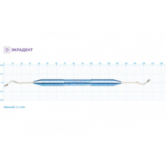 11-08 - ложка кюретажная изогнутая короткая средняя 2,8, Экрадент (Россия)
