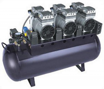 TY W-1 (ND-300) - безмасляный компрессор для 4-х стоматологических установок, с ресивером 90 л (300 л/мин)., Mercury (Китай)