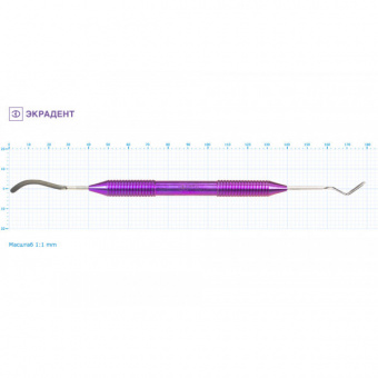 03-02 - гладилка серповидная большая 2,7/2,7, Экрадент (Россия)