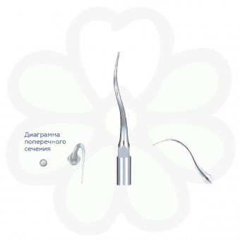 P21L-E - пародонтологическая насадка с левосторонним изгибом (для EMS)