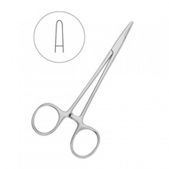Иглодержатель хирургический гладкий Webster, 12,5 см, HLW Dental Instruments (Германия)