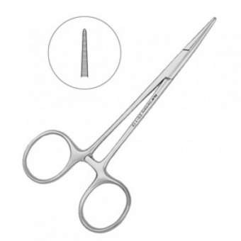 Зажим изогнутый Halstead-Mosquito, 12,5 см., HLW Dental Instruments (Германия)